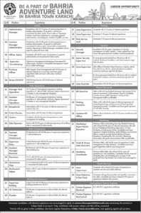 Bahria Town Pvt Limited Jobs