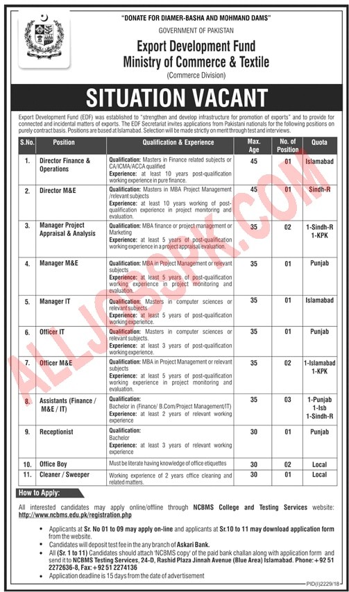 Ministry Of Commerce And Textile Jobs
