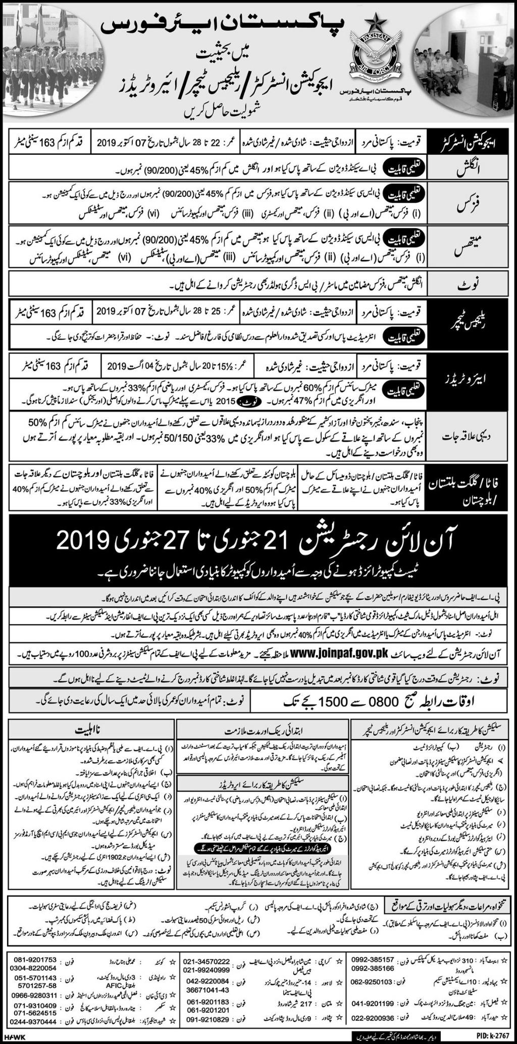 Join Pak Air Force 2019