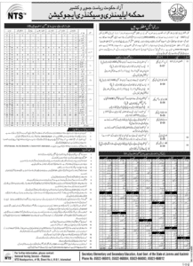 Elementary and Secondary Education Department Jobs 2020 via NTS