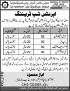 Sui Northern Gas Pipelines Limited SNGPL Jobs 2020